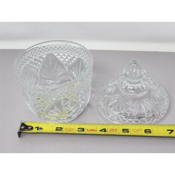 Vintage Clear Pressed‎ Glass Candy Dish With Lid Made In USA - Picture 12 of 13